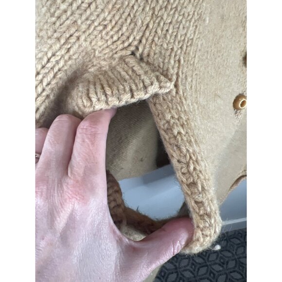 Vintage Button-Up Cape Handmade 60s 70s Grandma Winter - Picture 5 of 8